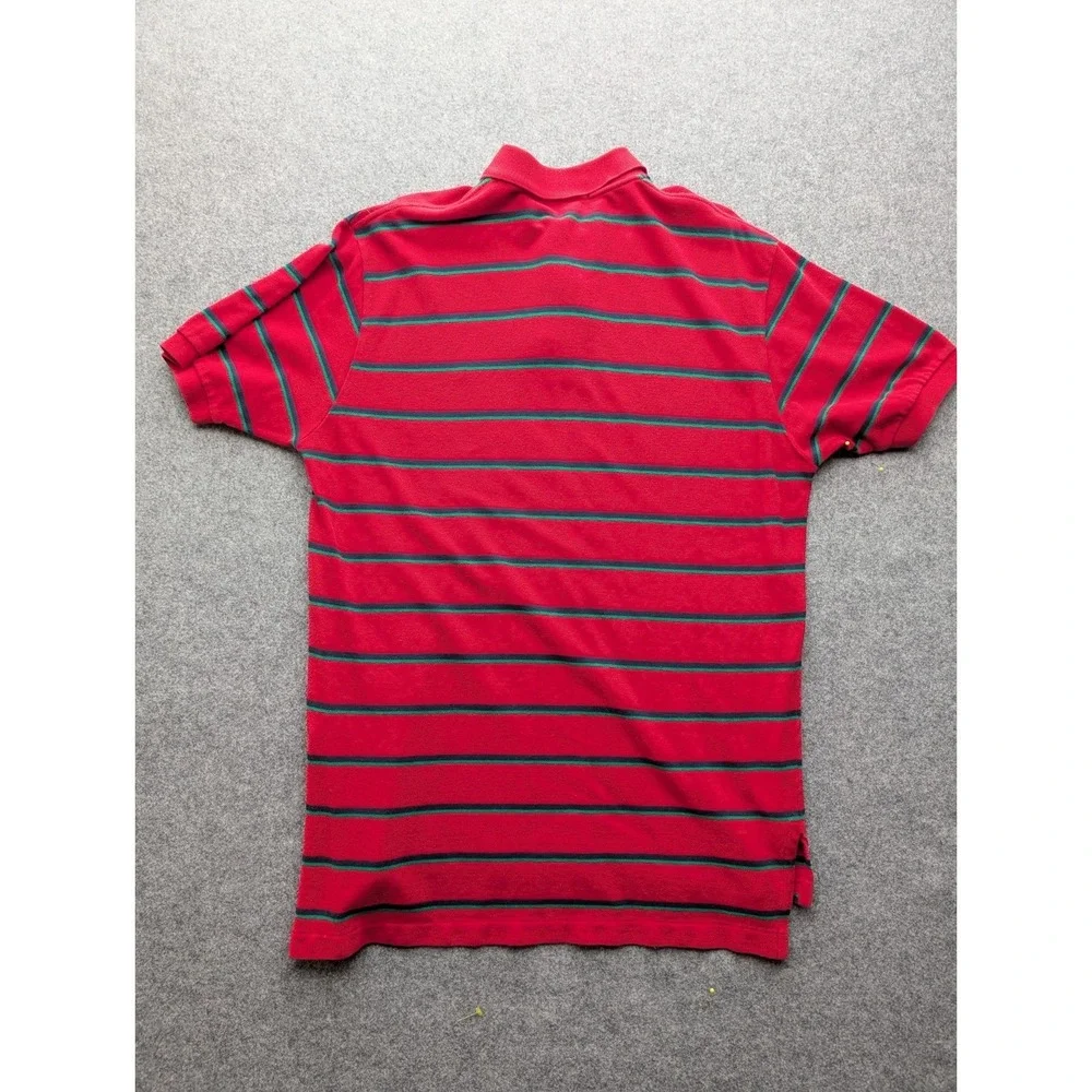 Ralph Lauren Men's Polos Shirt Medium Red Blue Green Stripe Short Sleeve